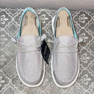 Hey Dude Men's Light Gray Slip-On Loafers